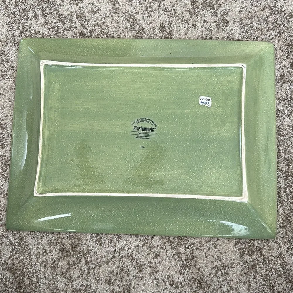 Pier 1 Floral Carynthum Decorative Tray